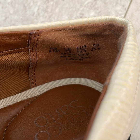 Franco Sarto Balin Chunky Lug Sole Patent Leather Penny Loafers Preppy Cream 8.5 - Picture 8 of 8